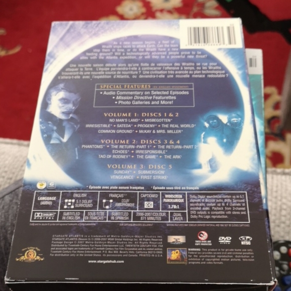 Set of 5 Dvds - Complete Stargate Atlantis Series - Picture 7 of 11